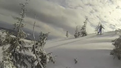 Snowboarding In Dragobrat Mountains